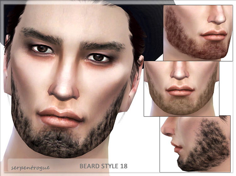 Chinstrap Beard Style Sims 4 CC