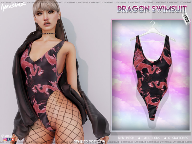 Dragon Swimsuit for Sims 4