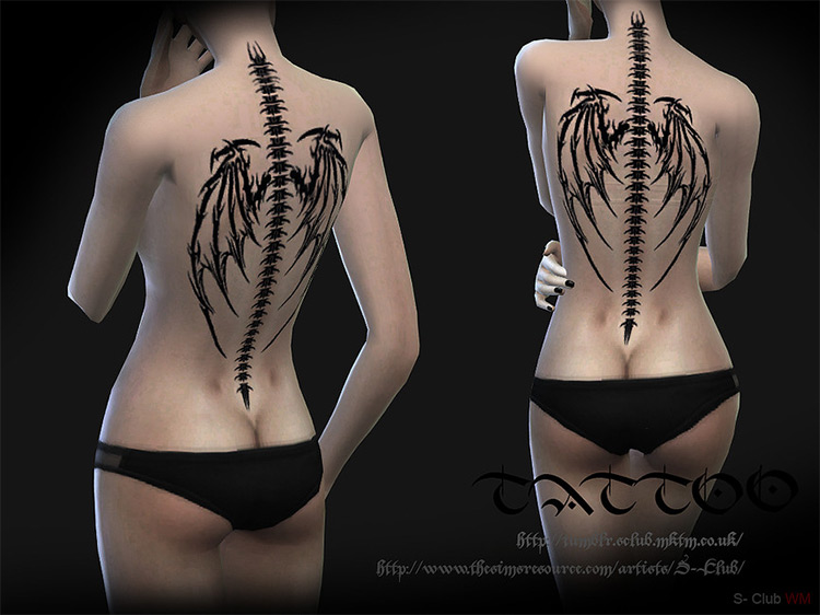 Sims 4 Dragon CC  Wings  Horns  Tattoos   More   FandomSpot - 74