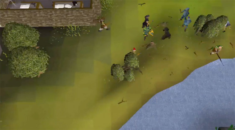 Draynor Village willow tree spot in OSRS