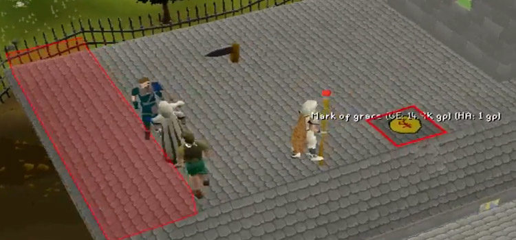 Mark of grace on a rooftop agility course / OSRS