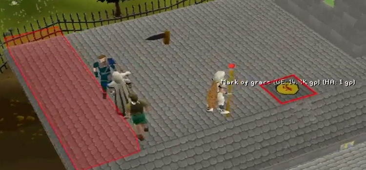 Mark of grace on a rooftop agility course / OSRS