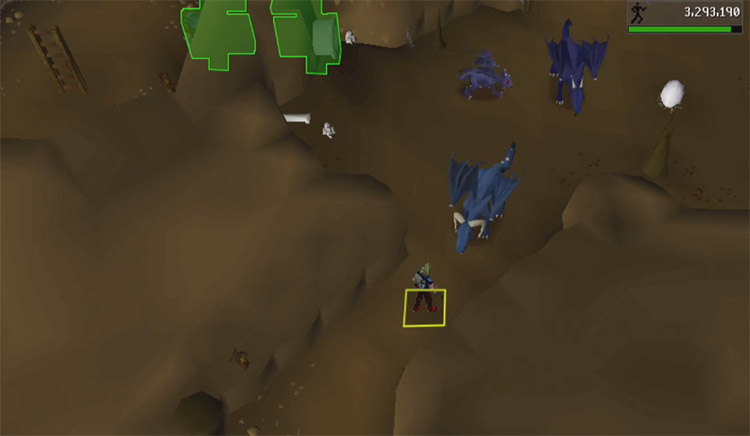 Blue Dragons in Taverly Dungeon