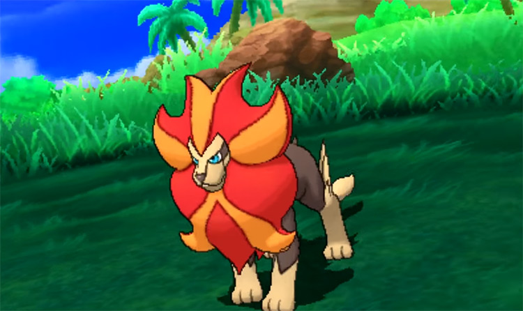 Shiny Pyroar in Pokémon Ultra Sun and Ultra Moon