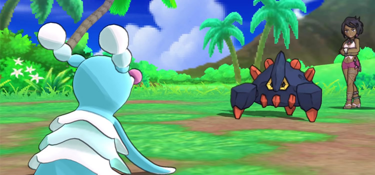 Brionne vs Boldore / Pokémon Sun HD Screenshot