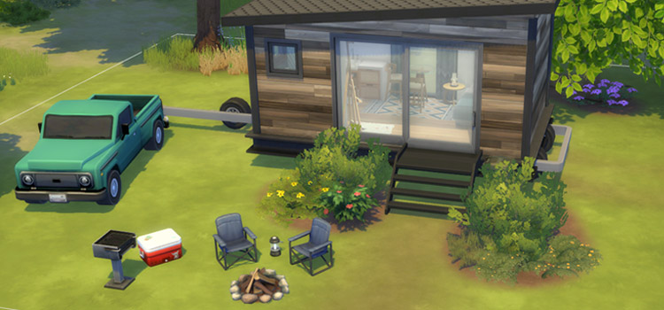 Tiny House Off-Grid Design / Sims 4 Build