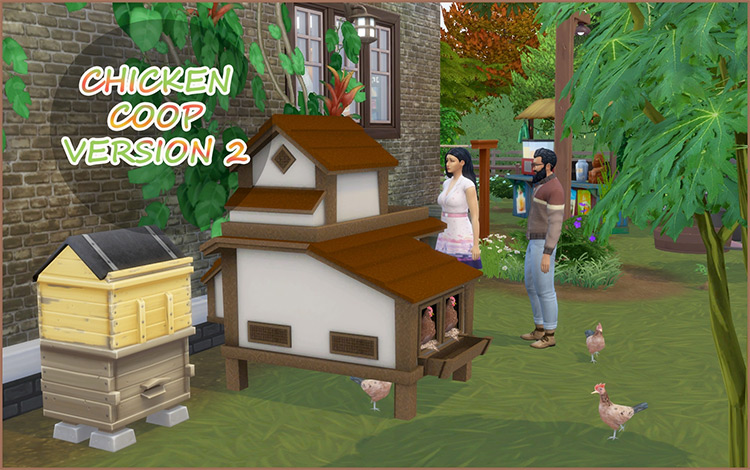 Functional Chicken Coop Mod / Sims 4 CC