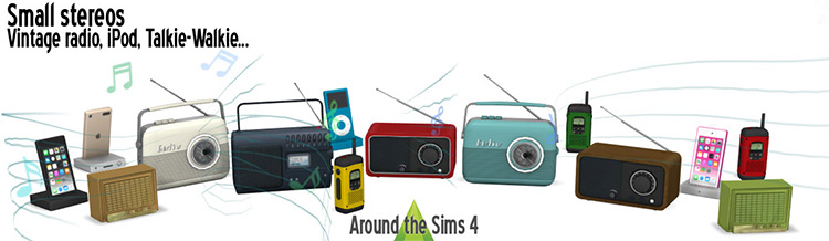 Small Stereos / Sims 4 CC