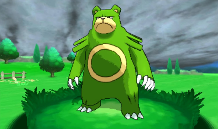Green Shiny Ursaring from Pokémon X and Y