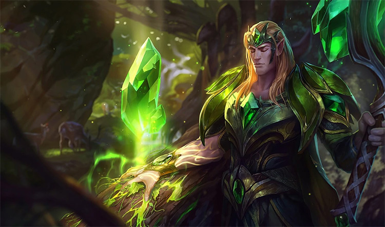 Emerald Taric Skin Splash Image from League of Legends