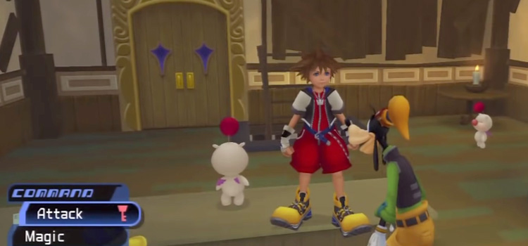 Sora in the Moogle Synthesis Shop (KH1.5)