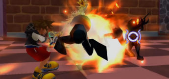 Sora casting Fire in Wonderland (KH1.5)