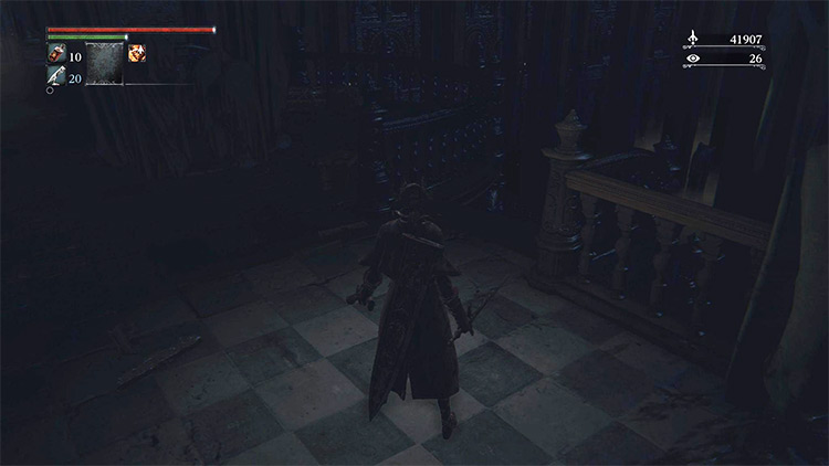The staircase that leads to the main hall / Bloodborne