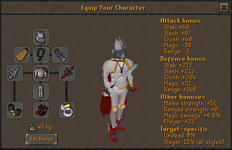 Suggested gear for demon slaying / OSRS