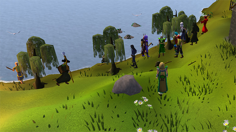 The bustling willows of F2P / OSRS
