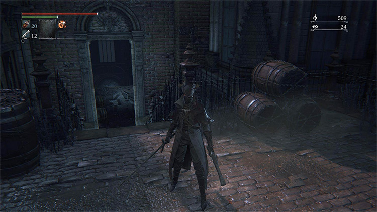 The entrance to the warehouse / Bloodborne