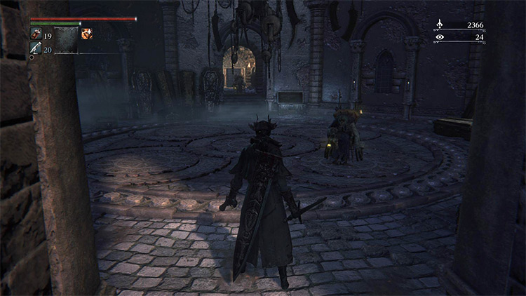 The room which holds the final two Riflemen / Bloodborne