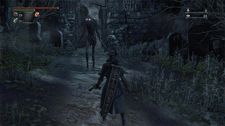 One of the Stalkers which will appear for players who have defeated Rom, The Vacuous Spider / Bloodborne