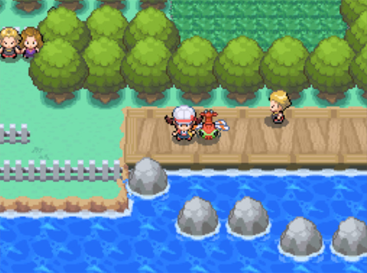 The patch of grass on Route 13 where wild Chansey appear / Pokemon HG/SS
