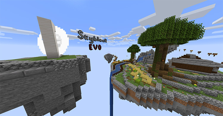SkyBlock Evo map for Minecraft