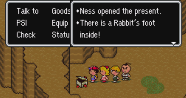 Rabbit’s Foot location in Lumine Hall / Earthbound