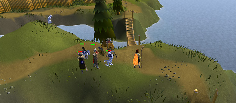 Guards and Trolls fighting it out / OSRS