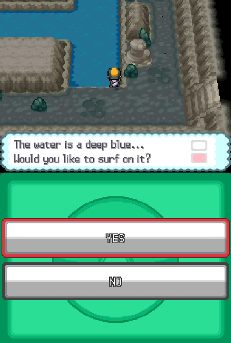 Using Surf inside the cave / Pokemon HGSS