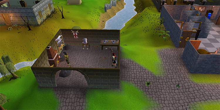 Players using the Edgeville furnace / OSRS