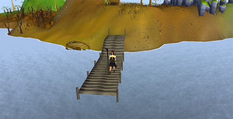 The pier at the resource area. / OSRS