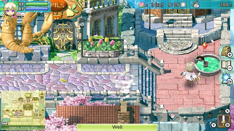 Lest placing the Well at the Airship Way in Selphia / Rune Factory 4