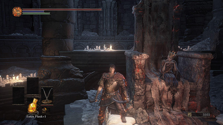 Ludleth on his throne / Dark Souls 3