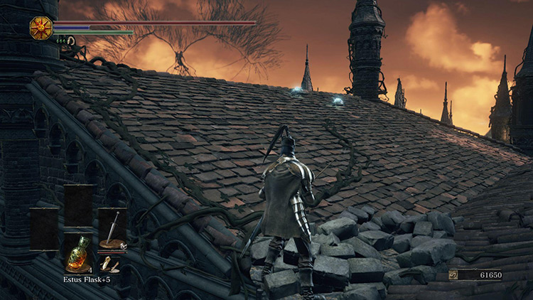 The Crystal Lizards on the roofs of the Archives / Dark Souls III