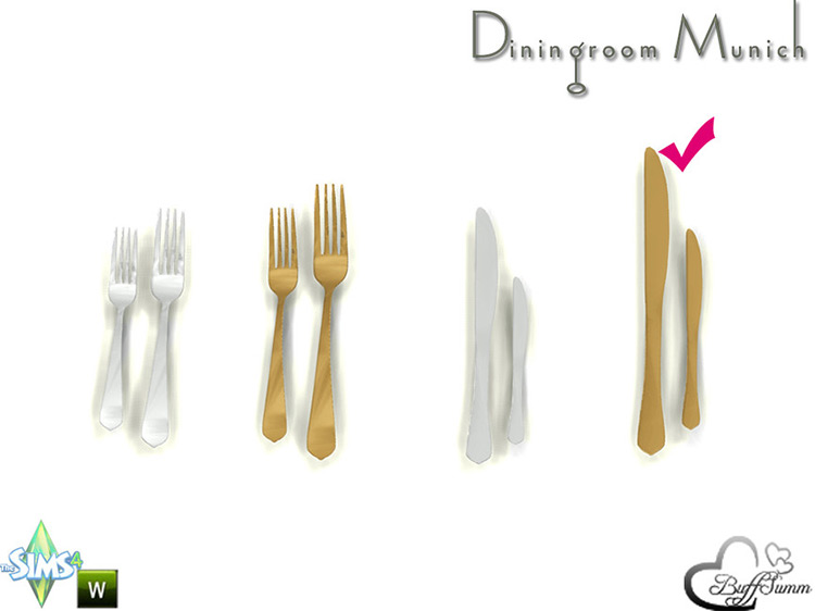 Diningroom Munich Cutlery Large / Sims 4 CC