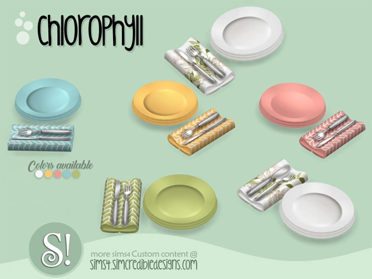 Chlorophyll Serving Set / Sims 4 CC