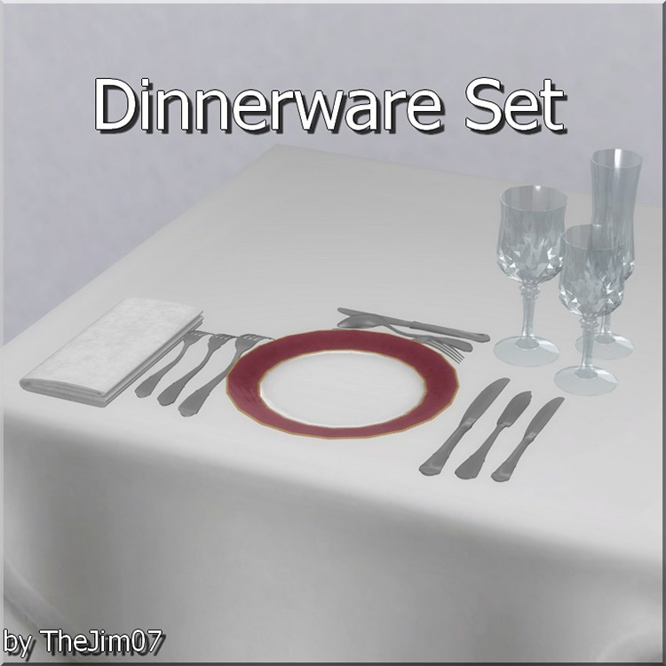 Dinnerware Set / Sims 4 CC