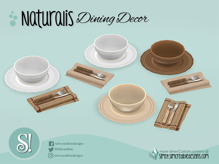 Naturalis Dining Serving Set / Sims 4 CC