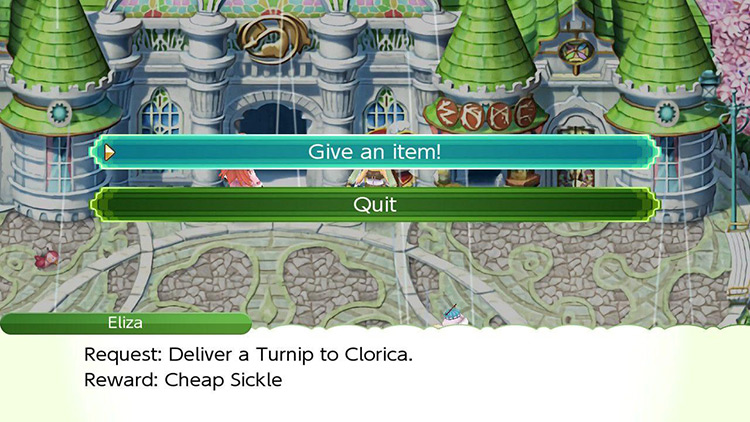 Accepting the Quest “Give an Item!” / Rune Factory 4