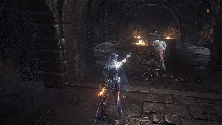 Andre the Blacksmith in Firelink Shrine / Dark Souls III
