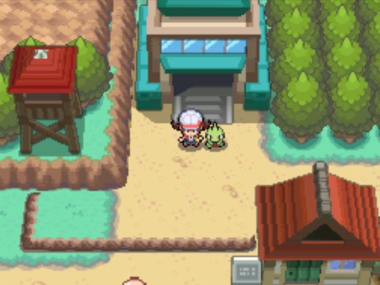 The north exit of Mahogany Town that leads to Route 43 and the Lake of Rage / Pokémon HG/SS