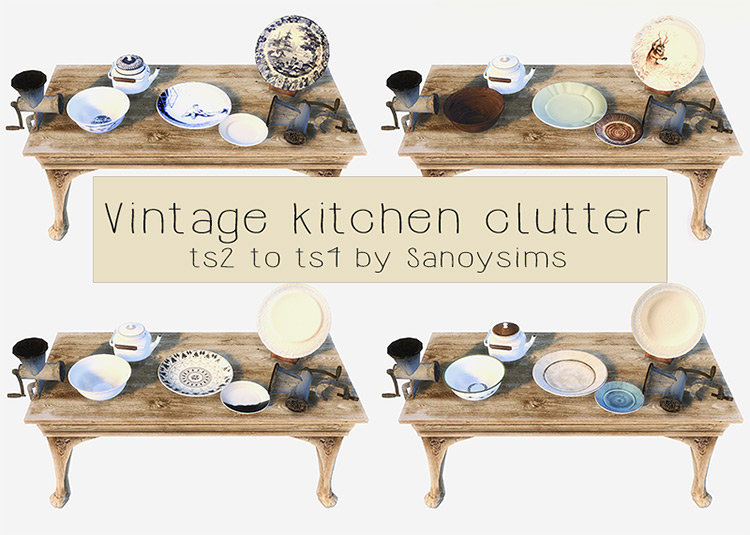 Vintage Kitchen Clutter / Sims 4 CC