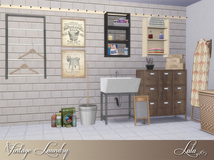 Vintage Laundry / Sims 4 CC