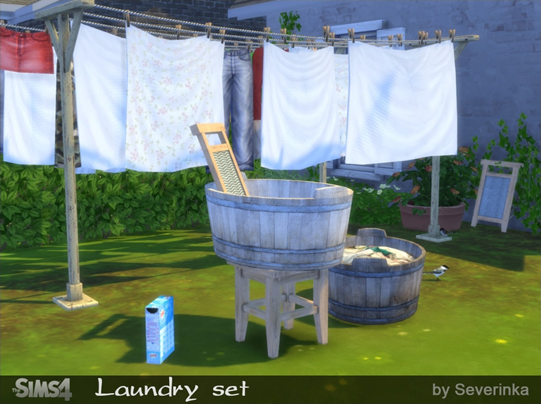 Laundry Set / Sims 4 CC