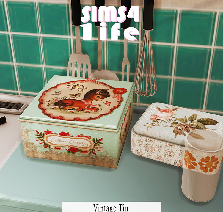 Vintage Tin and Bento / Sims 4 CC