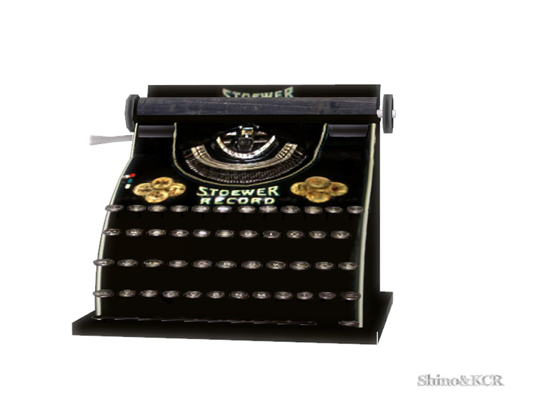 Art Nouveau – Typewriter / Sims 4 CC