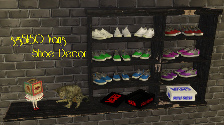 SG5150 Vans Shoe Décor by clothinghatsacc/akamaru Sims 4 CC