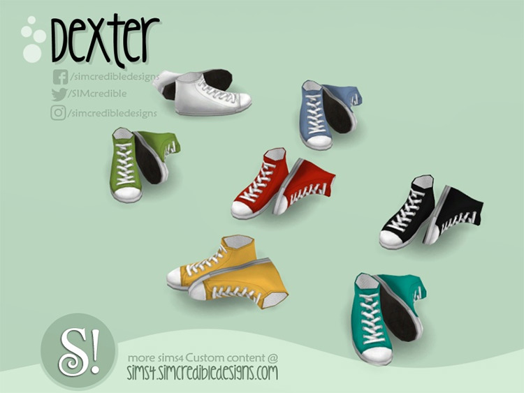 Dexter Sneakers (Messy) by SIMcredible! TS4 CC
