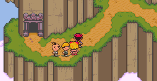 Entrance to Pink Cloud Cave in Dalaam / Earthbound