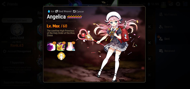 [Mysterious Transfer Student] Angelica (Skills Page) / Epic Seven