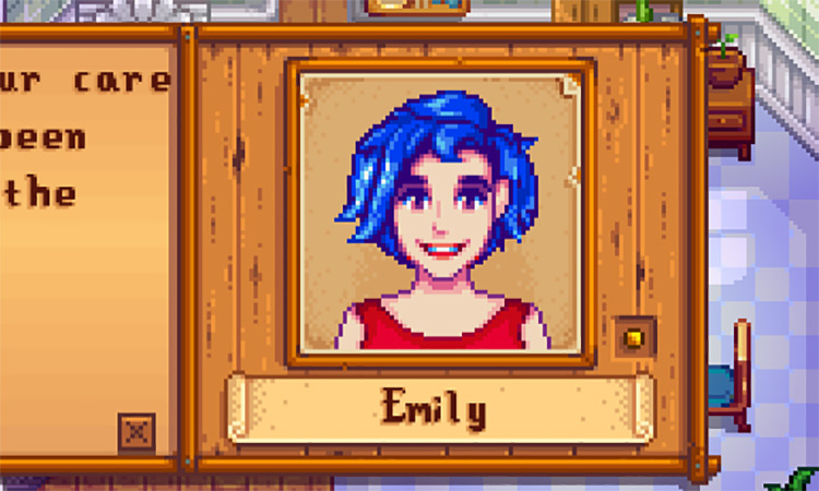 Emily Portrait more like Sprite Mod for Stardew Valley