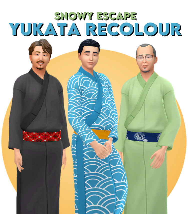 Male Snowy Escape Yakuta Recolors / Sims 4 CC